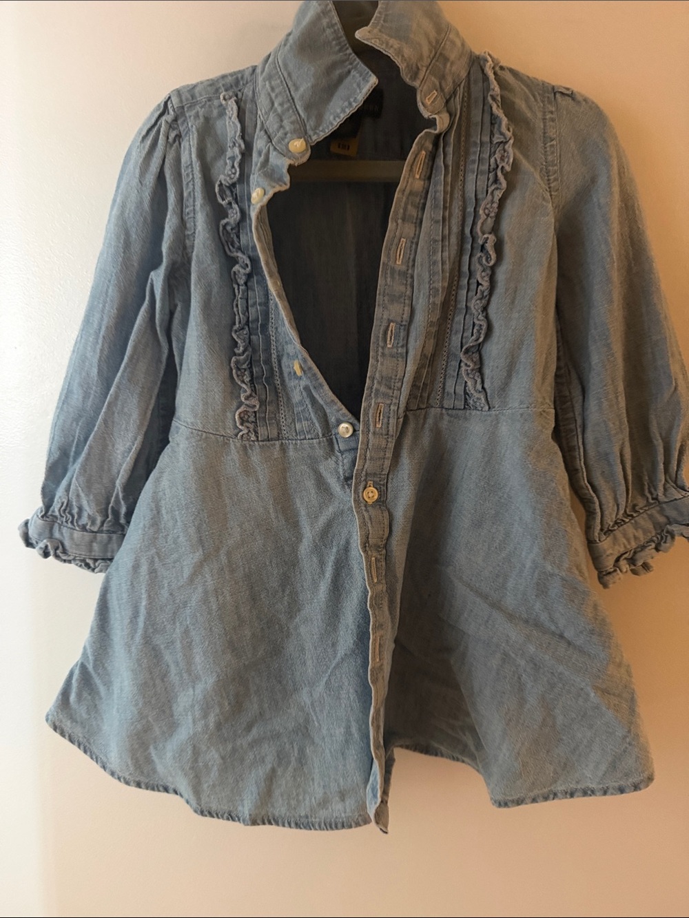 Polo by Ralph Lauren Light Blue Denim Girls Dress Shirt